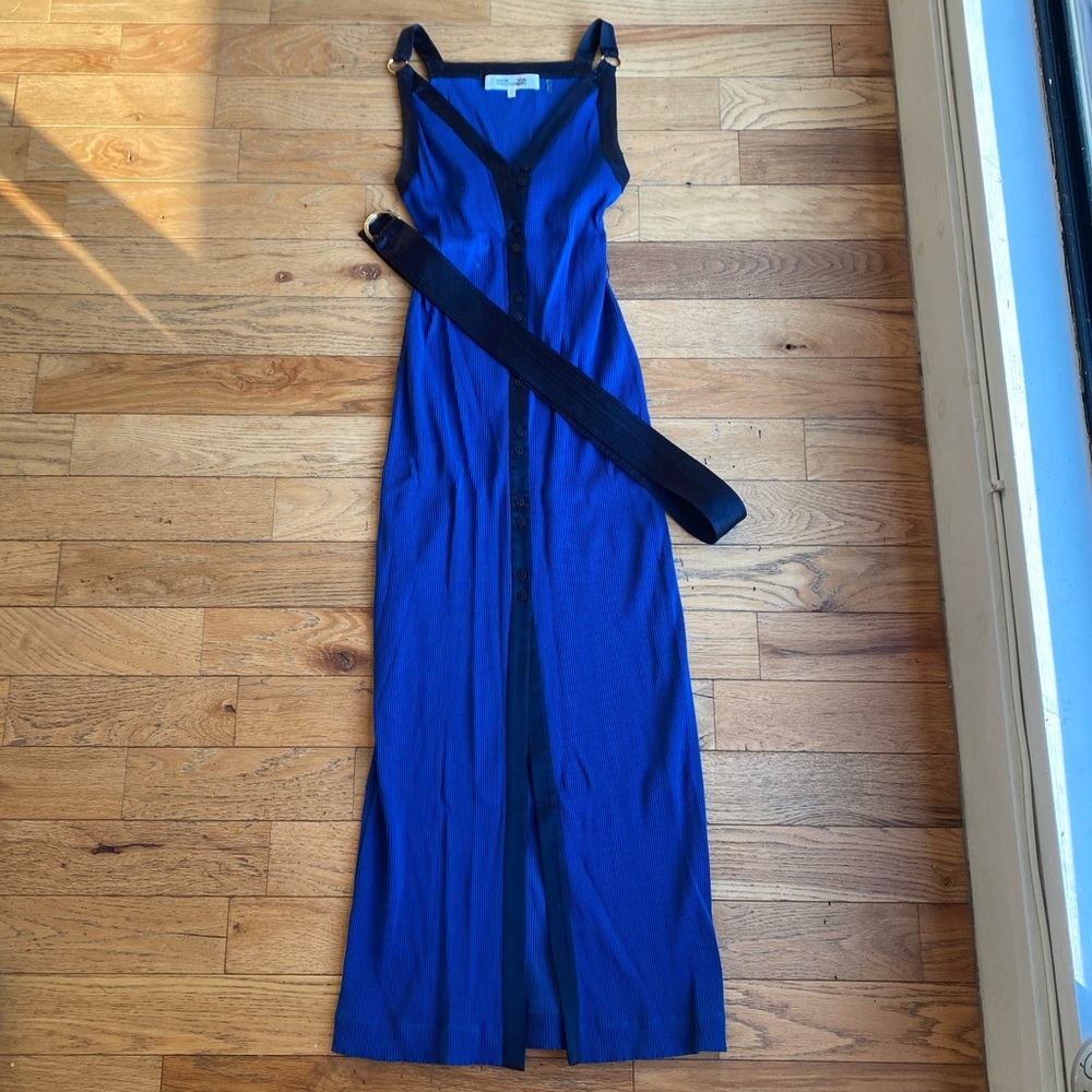 Diane Von Furstenberg Ribbed Maxi Dress